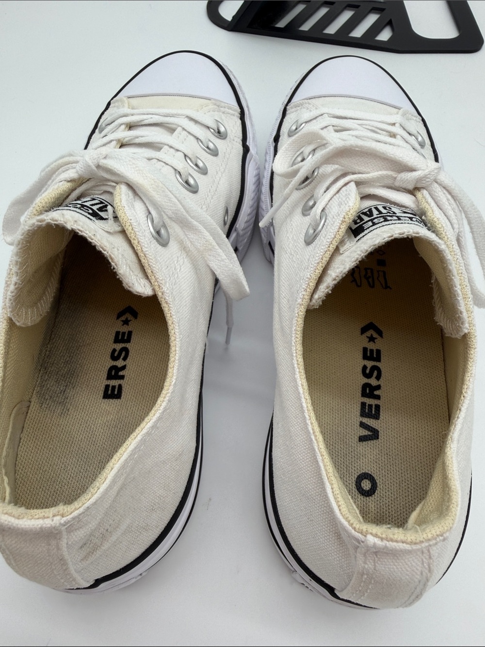 Converse Chuck Taylor All Star White Lift Low Platform Womens 8 Sneakers 560251F - Picture 13 of 16